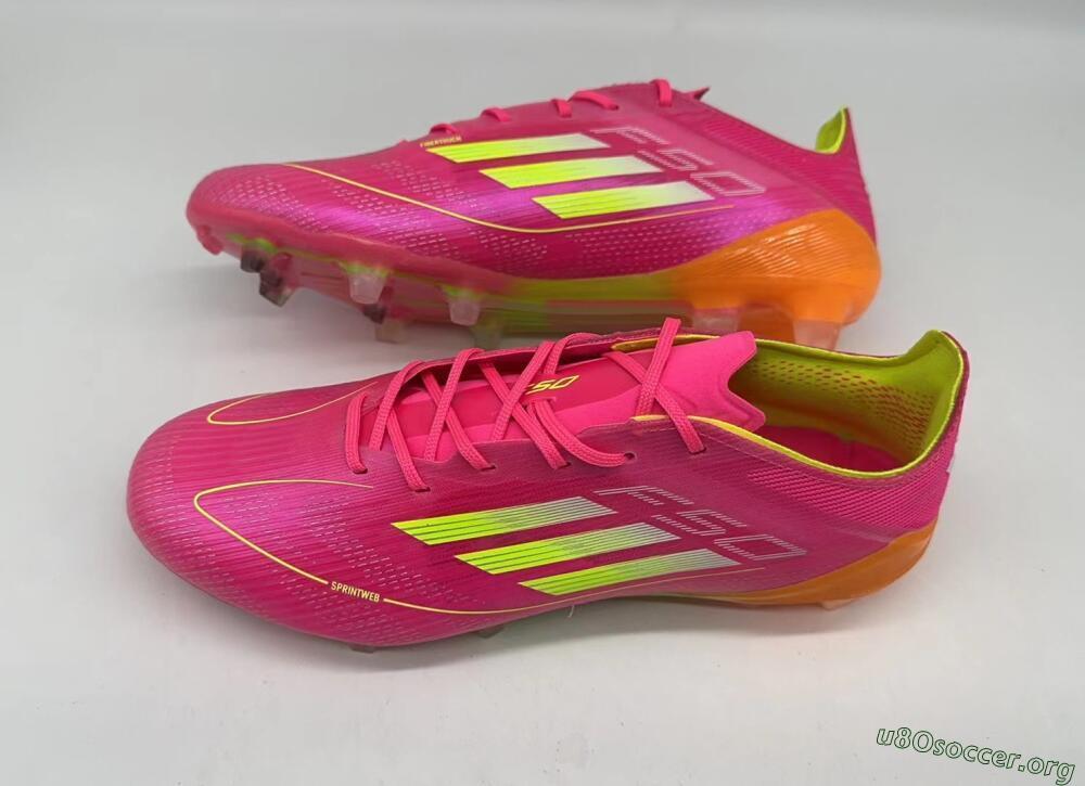 Adidas F50 Elite FG Football Boots - Pink/Yellow/Orange