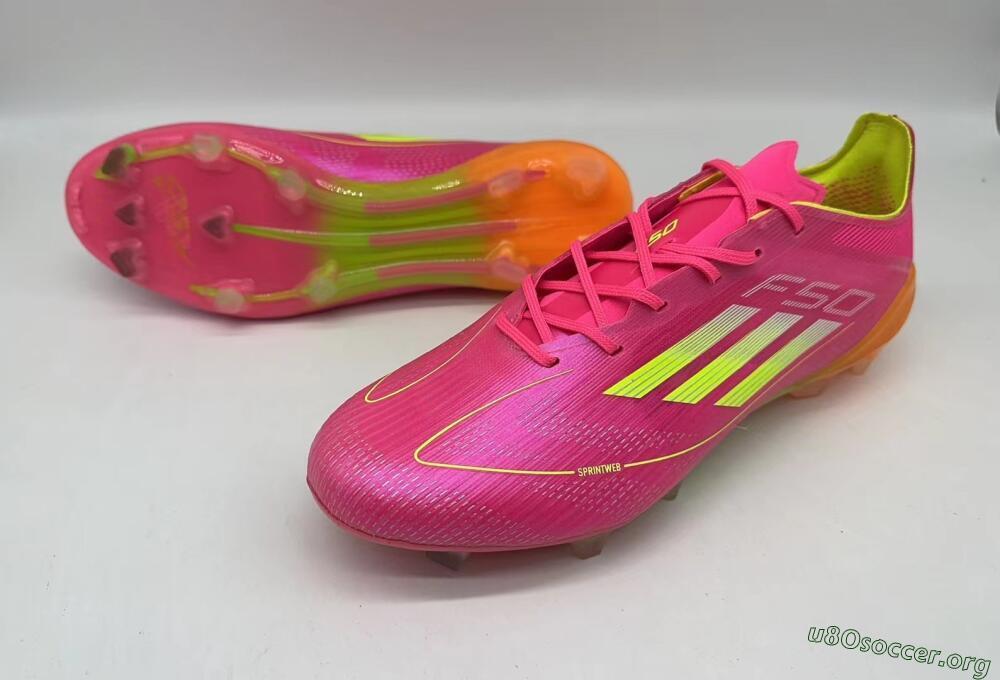 Adidas F50 Elite FG Football Boots - Pink/Yellow/Orange