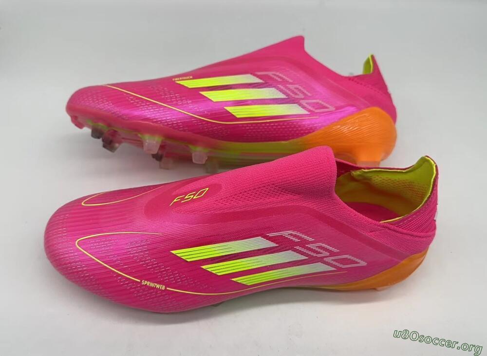Adidas F50 Elite FG Football Boots - Pink/Yellow/Orange