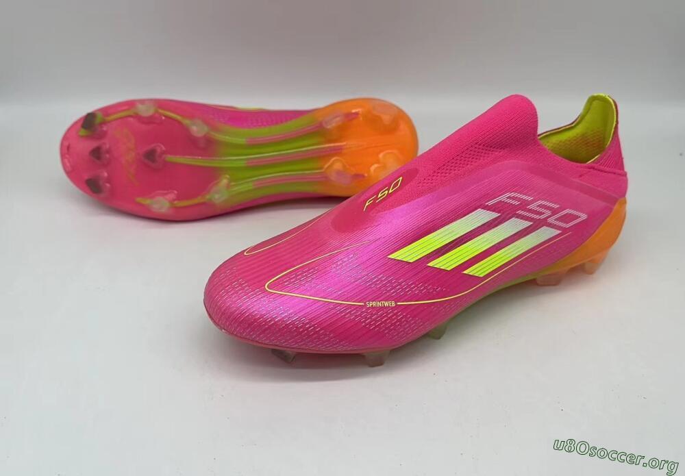 Adidas F50 Elite FG Football Boots - Pink/Yellow/Orange