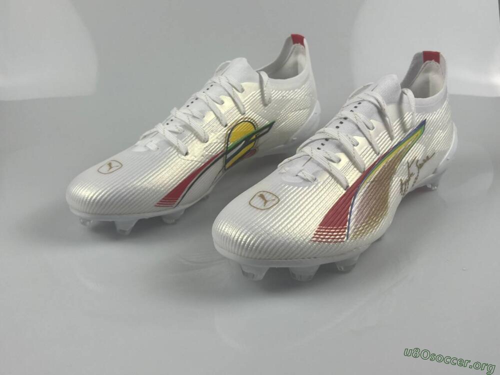 Puma Ultra 5 Ultimate FG Football Boots - White/Red/Yellow/Green