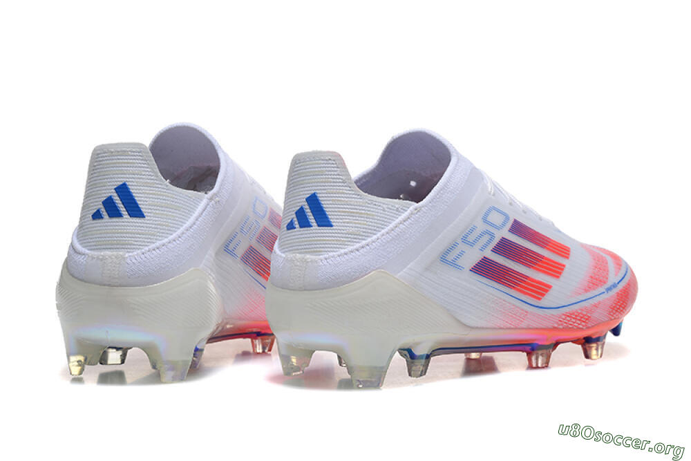 Adidas F50 Elite FG Football Boots - White/Red/Blue 6