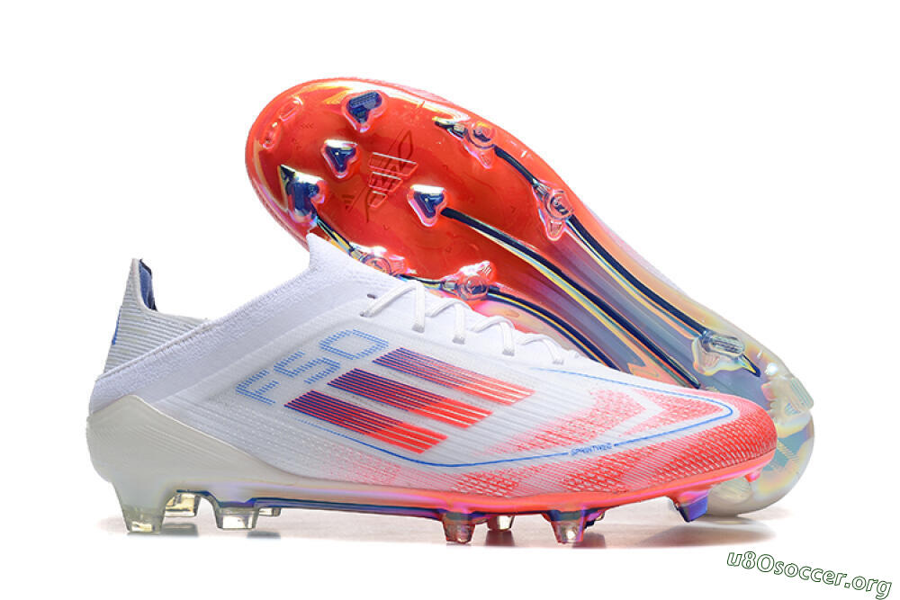Adidas F50 Elite FG Football Boots - White/Red/Blue 2