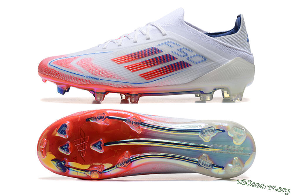 Adidas F50 Elite FG Football Boots - White/Red/Blue 1
