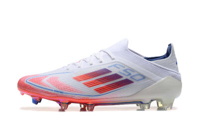 Adidas F50 Elite FG Football Boots - White/Red/Blue