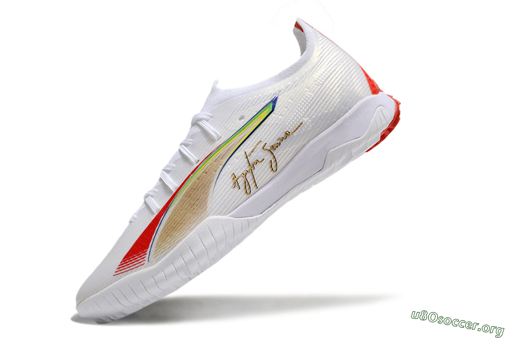 Puma Ultra Ultimate TF Football Shoes - White/Red/Yellow 5