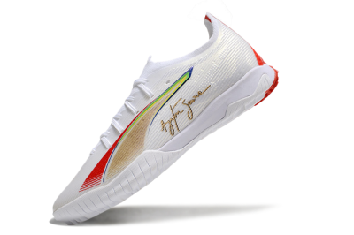 Puma Ultra Ultimate TF Football Shoes - White/Red/Yellow