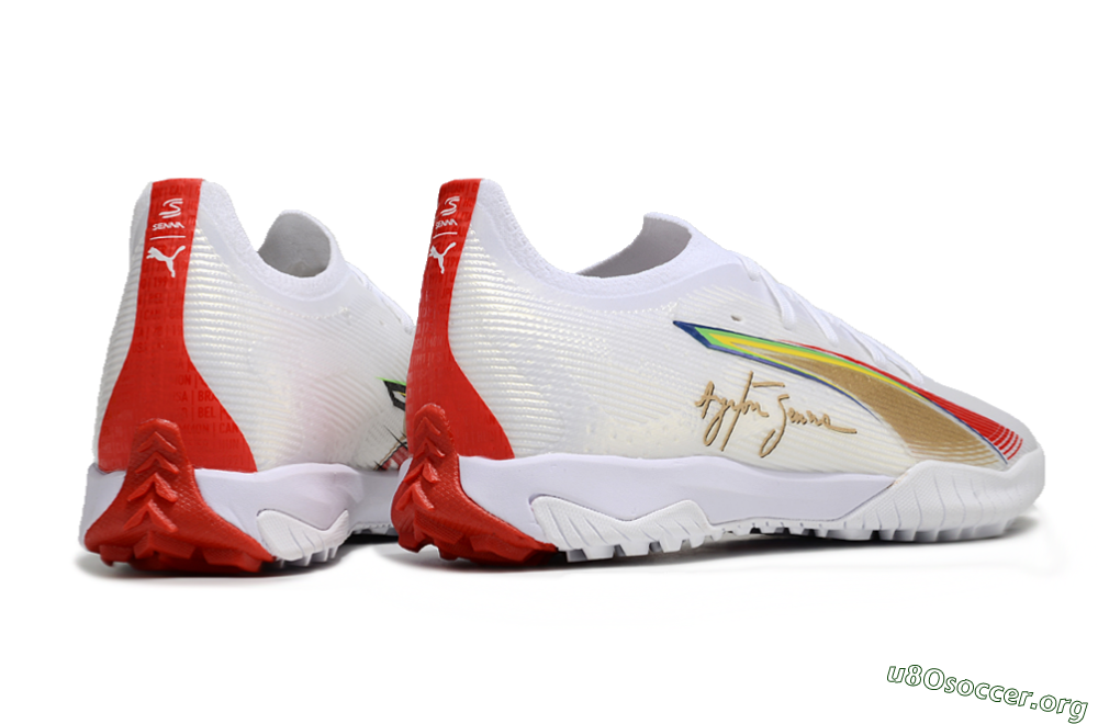 Puma Ultra Ultimate TF Football Shoes - White/Red/Yellow 6