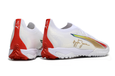 Puma Ultra Ultimate TF Football Shoes - White/Red/Yellow