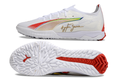 Puma Ultra Ultimate TF Football Shoes - White/Red/Yellow