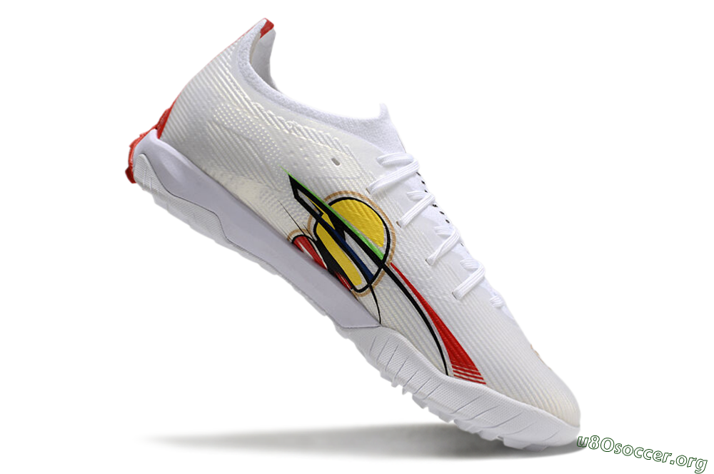 Puma Ultra Ultimate TF Football Shoes - White/Red/Yellow 4