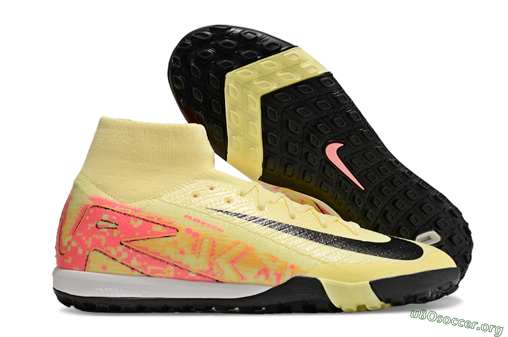 Nike Air Zoom Mercurial Superfly 10 Elite TF Football Shoes - Yellow/Pink/Black 2