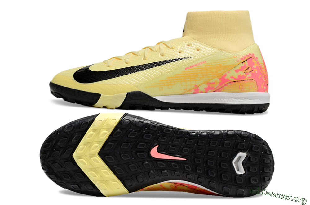 Nike Air Zoom Mercurial Superfly 10 Elite TF Football Shoes - Yellow/Pink/Black 1