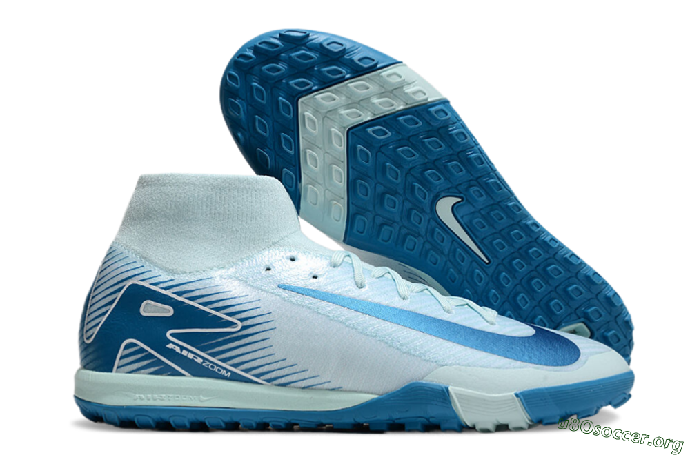 Nike Air Zoom Mercurial Superfly 10 Elite TF Football Shoes - Jade/Blue/White 2