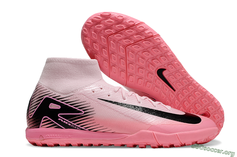 Nike Air Zoom Mercurial Superfly 10 Elite TF Football Shoes - Pink/Black 2