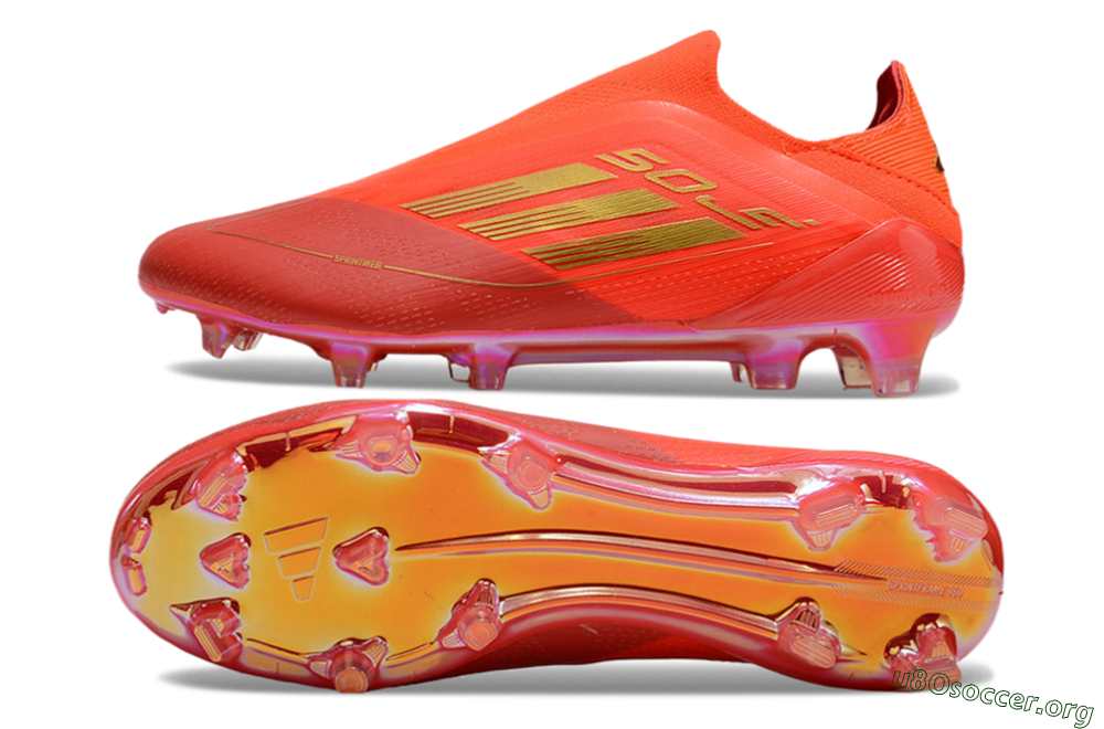 Adidas F50 Elite FG Football Boots - Red/Gold 1