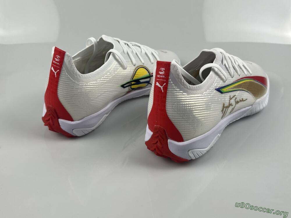 Puma Ultra Ultimate TF Football Shoes - White/Red/Yellow