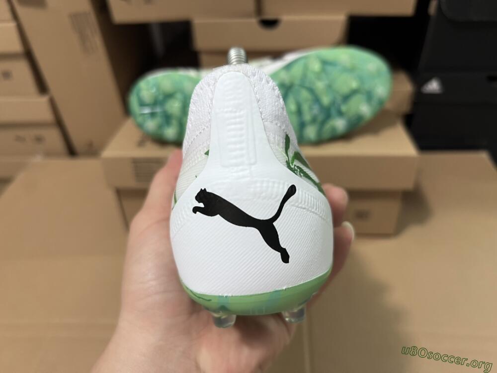 Puma Ultra Ultimate FG Football Boots - White/Black/Green
