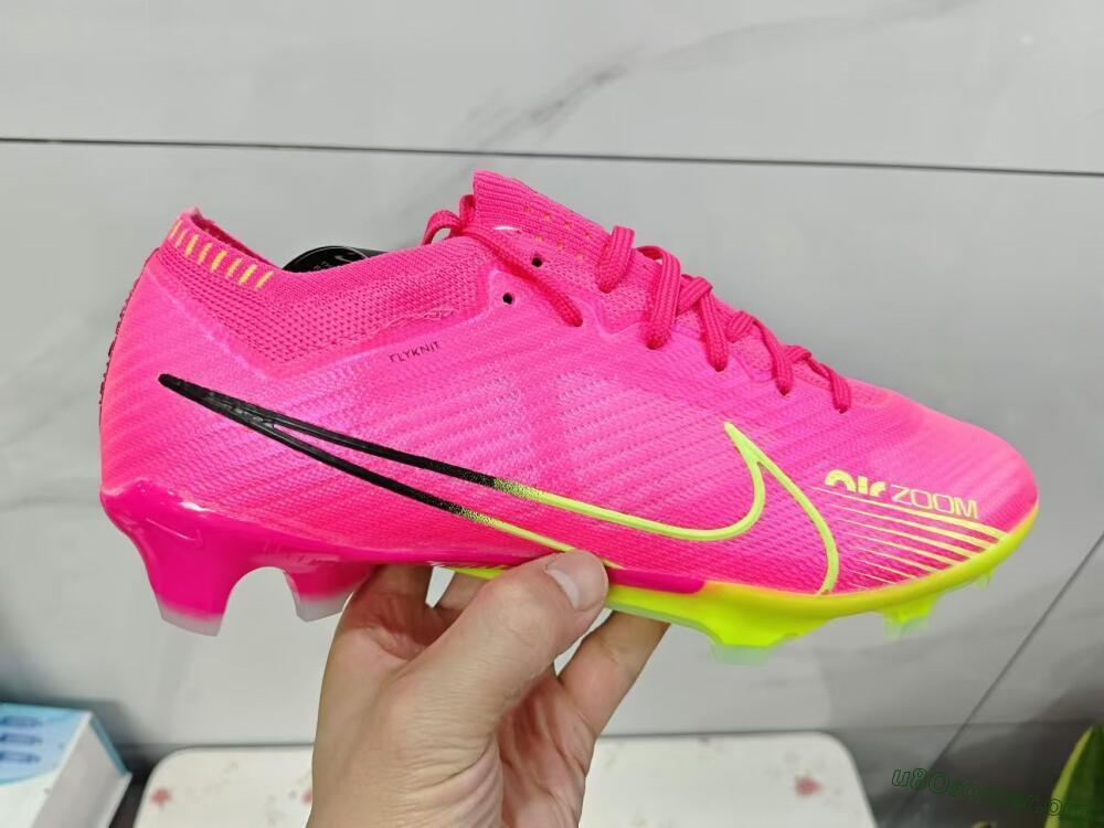 Nike Air Zoom Mercurial Vapor 15 Elite FG Football Boots - Pink/Green/Black