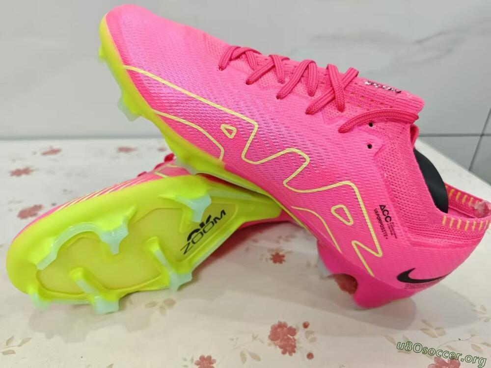 Nike Air Zoom Mercurial Vapor 15 Elite FG Football Boots - Pink/Green/Black