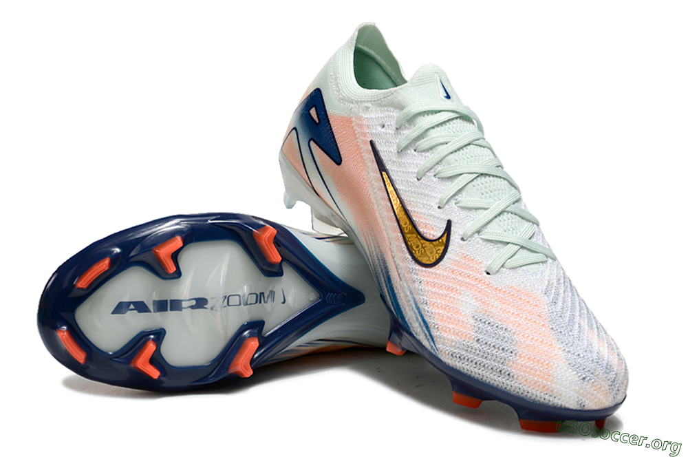 Nike Air Zoom Mercurial Vapor 16 Elite FG Football Boots - White/Pink/Blue 1