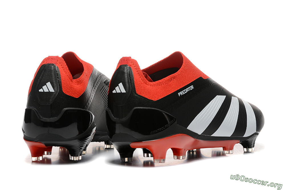 Adidas Predator Elite Laceless FG Football Boots - Black/White/Red 9