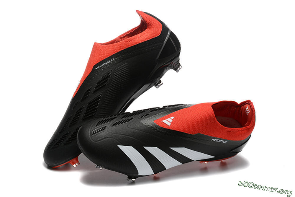 Adidas Predator Elite Laceless FG Football Boots - Black/White/Red 6