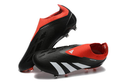 Adidas Predator Elite Laceless FG Football Boots - Black/White/Red