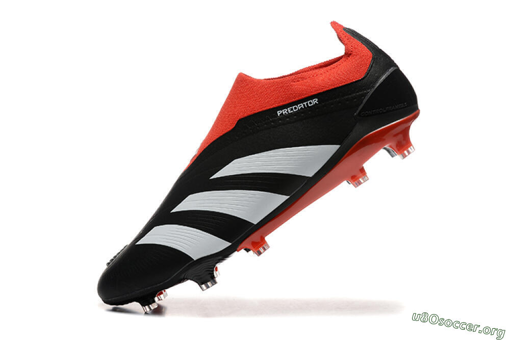 Adidas Predator Elite Laceless FG Football Boots - Black/White/Red 8