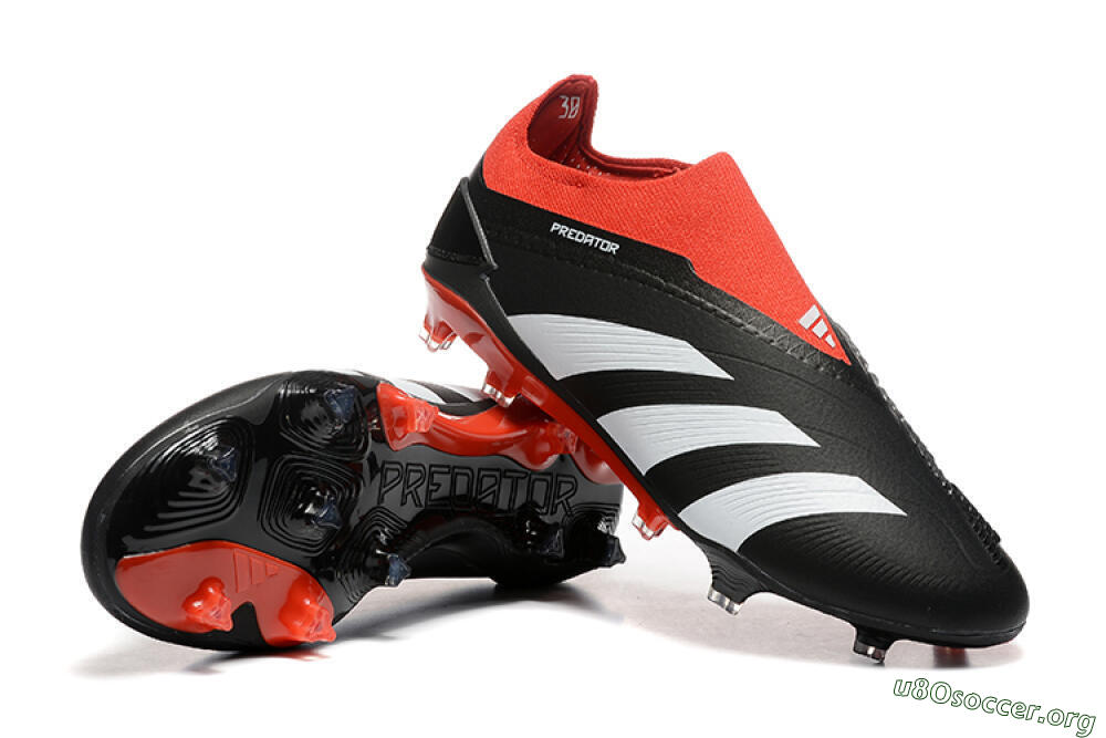 Adidas Predator Elite Laceless FG Football Boots - Black/White/Red 4