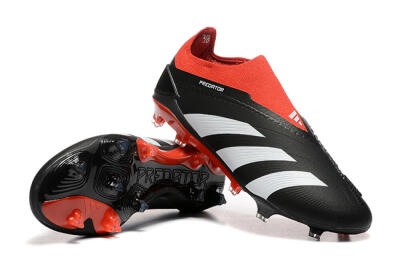 Adidas Predator Elite Laceless FG Football Boots - Black/White/Red