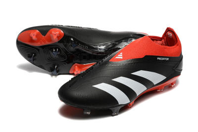 Adidas Predator Elite Laceless FG Football Boots - Black/White/Red