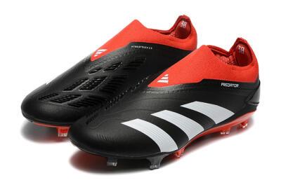 Adidas Predator Elite Laceless FG Football Boots - Black/White/Red