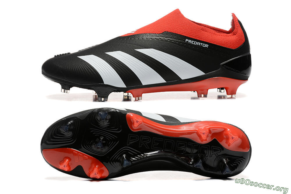 Adidas Predator Elite Laceless FG Football Boots - Black/White/Red 1