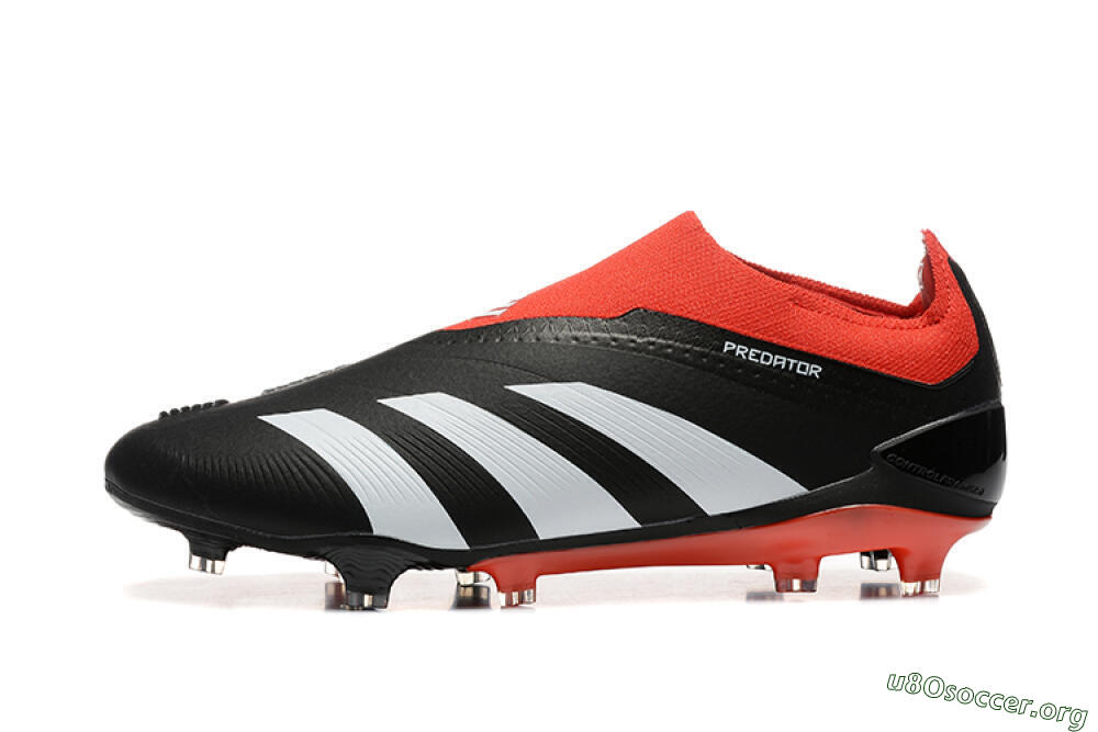Adidas Predator Elite Laceless FG Football Boots - Black/White/Red 3