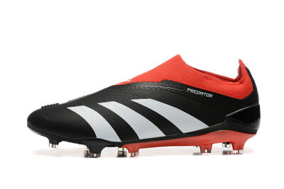 Adidas Predator Elite Laceless FG Football Boots - Black/White/Red