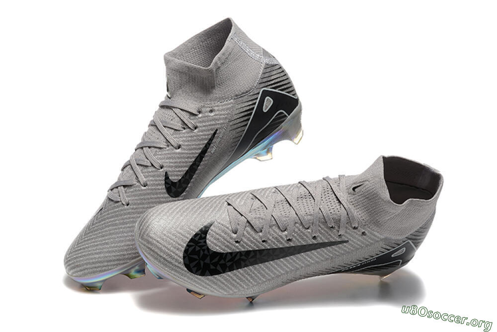 Nike Air Zoom Mercurial Superfly 10 Elite FG Football Boots - Grey/Black/White/Gold 6