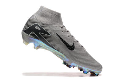 Nike Air Zoom Mercurial Superfly 10 Elite FG Football Boots - Grey/Black/White/Gold