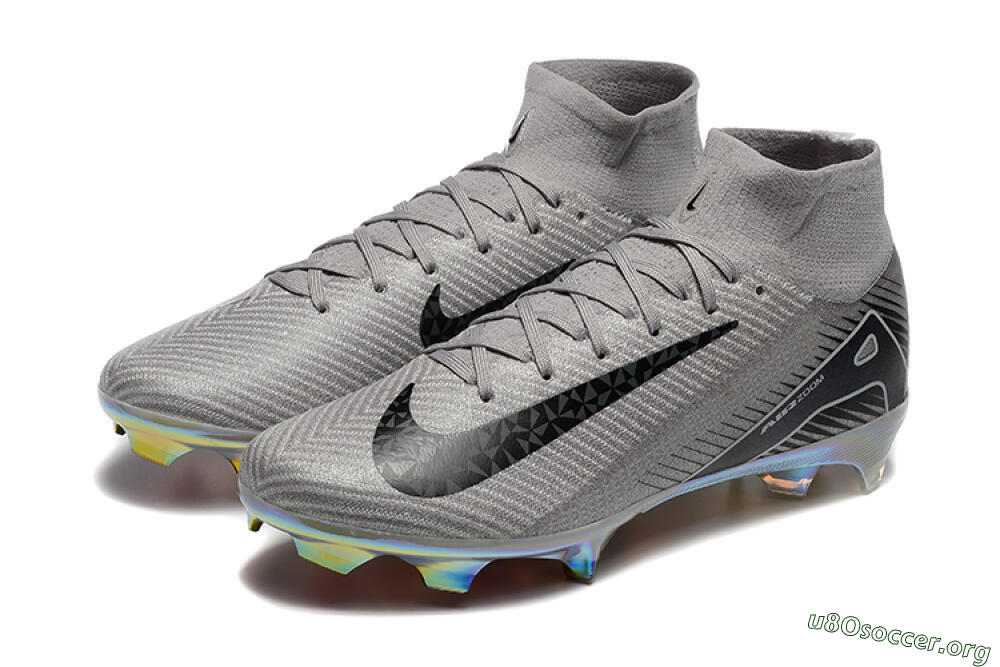 Nike Air Zoom Mercurial Superfly 10 Elite FG Football Boots - Grey/Black/White/Gold 5