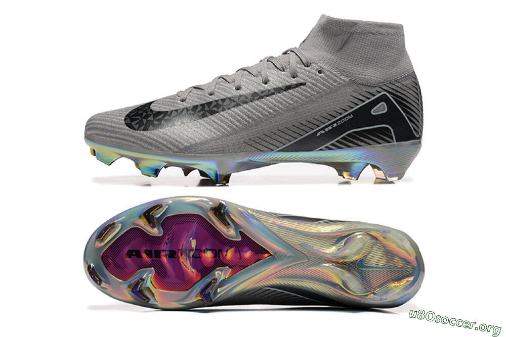 Nike Air Zoom Mercurial Superfly 10 Elite FG Football Boots - Grey/Black/White/Gold 1