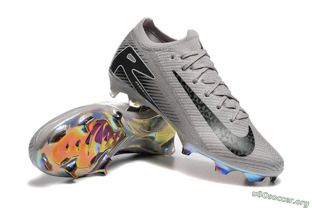 Nike Air Zoom Mercurial Vapor 16 Elite FG Football Boots - Grey/Black/White/Gold 4