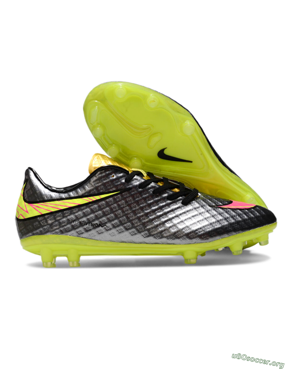 Nike Hypervenom Phantom FG Football Boots - Black/Gold/Pink/Yellow 2