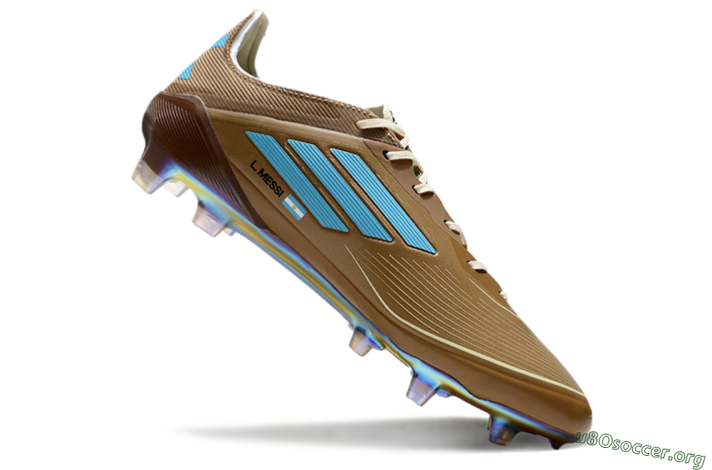 Adidas F50 Elite FG Football Boots - Brown/White/Blue 4