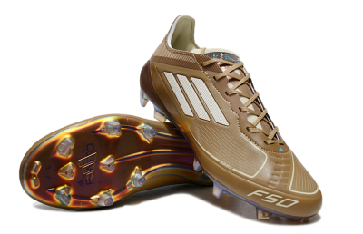 Adidas F50 Elite FG Football Boots - Brown/White/Blue