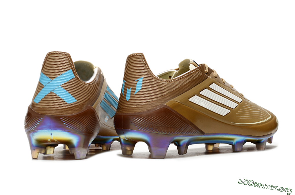 Adidas F50 Elite FG Football Boots - Brown/White/Blue 6