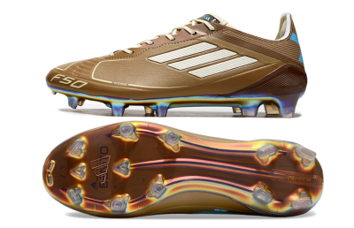 Adidas F50 Elite FG Football Boots - Brown/White/Blue