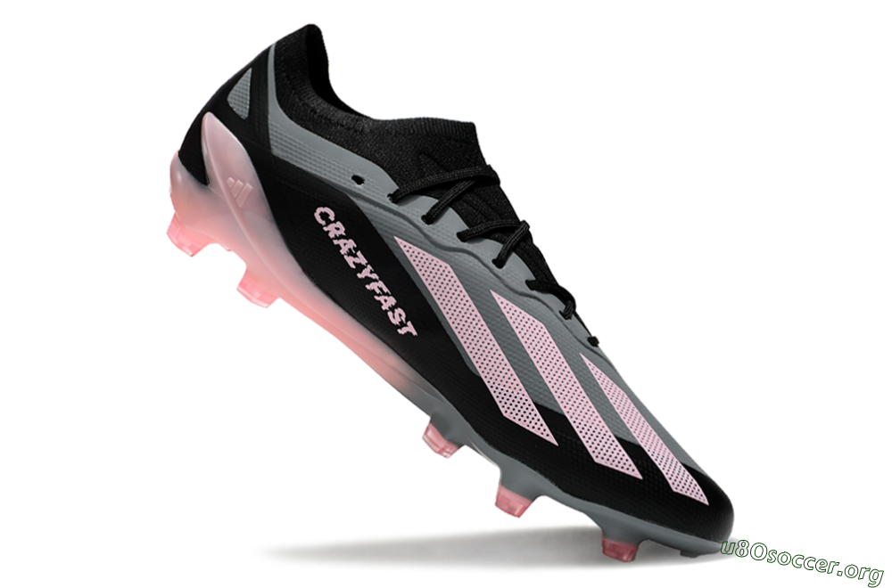 Adidas X Crazyfast.1 FG Football Boots - Grey/Black/Pink 4