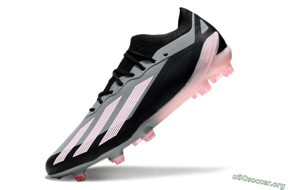 Adidas X Crazyfast.1 FG Football Boots - Grey/Black/Pink 5