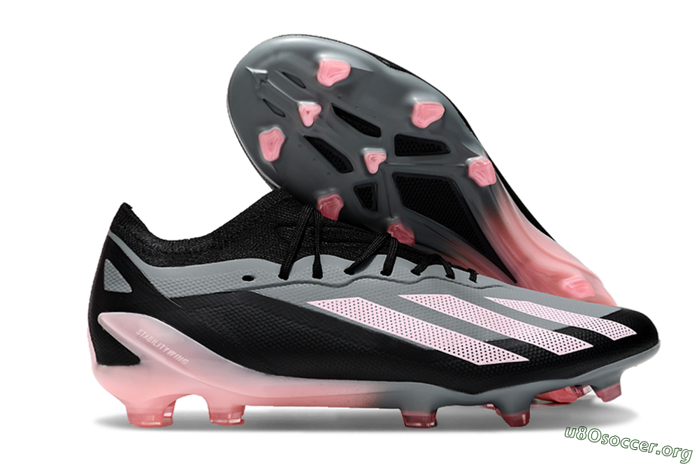 Adidas X Crazyfast.1 FG Football Boots - Grey/Black/Pink 2