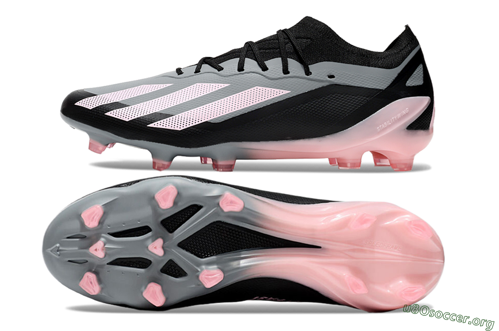 Adidas X Crazyfast.1 FG Football Boots - Grey/Black/Pink 1